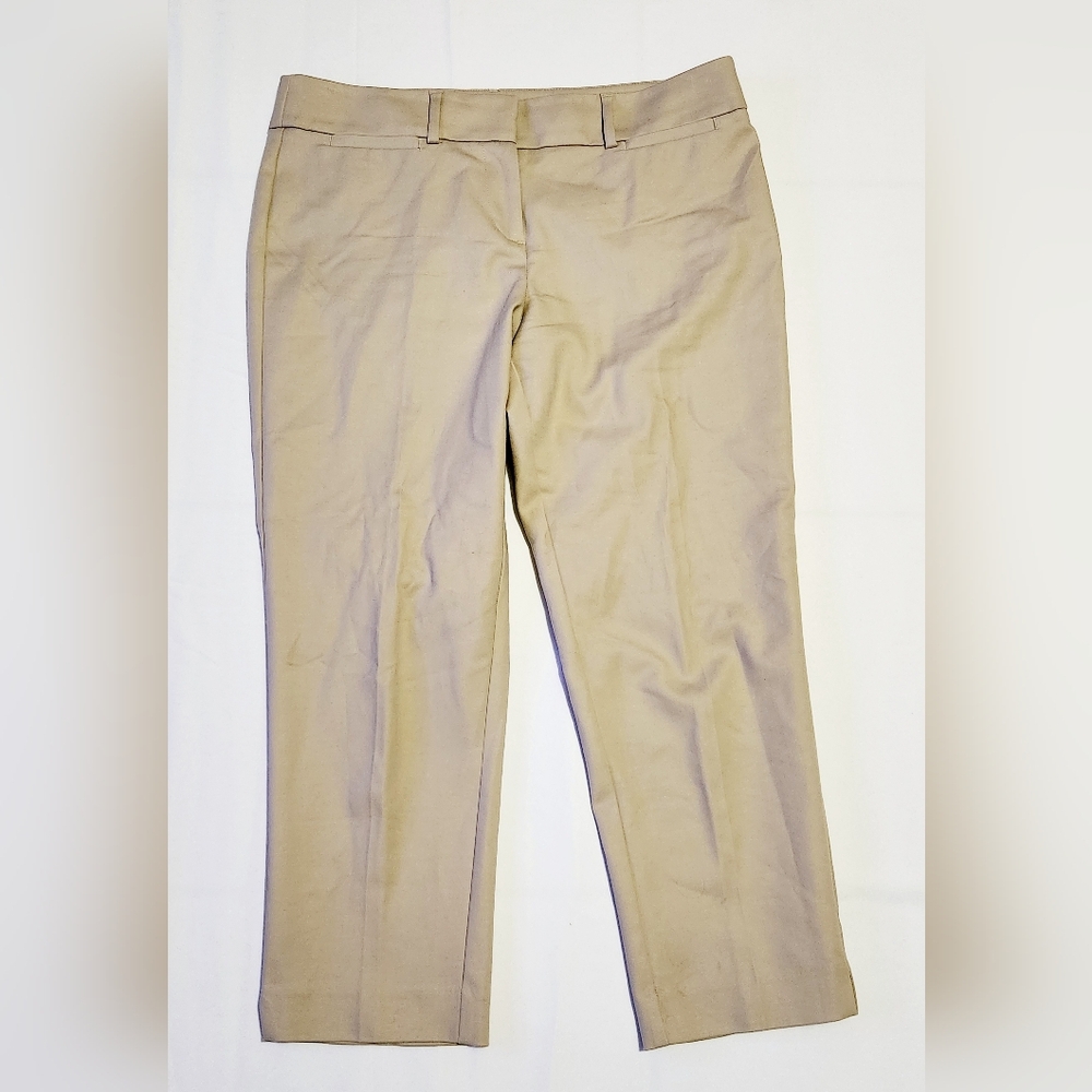 Ann Taylor LOFT Classic Pants Women Size 8P Marisa Modern-linen fabric Beige - Picture 6 of 7
